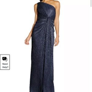 Adrianna Papell stardust one shoulder gown